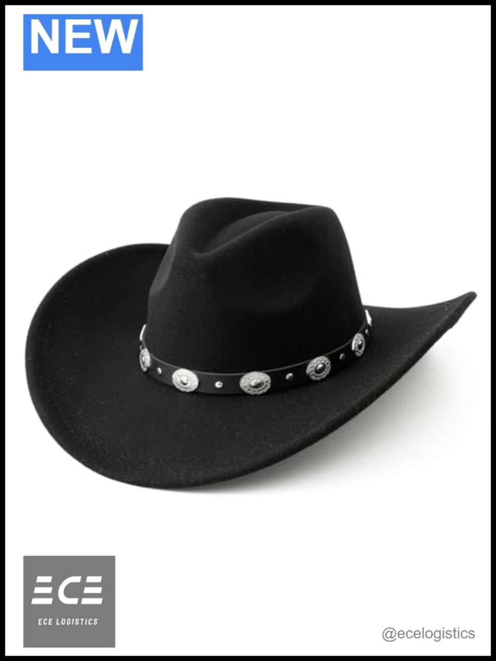 Wide Brim Western Cowboy Hat Felt Panama Hat